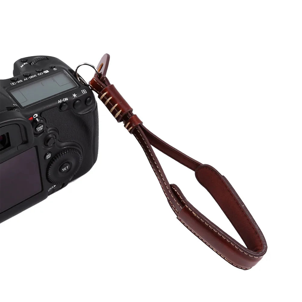 19cm PU Leather Camera Hand Strap For Nikon Fuji For Sony DSLR SLR Camera Wrist Strap